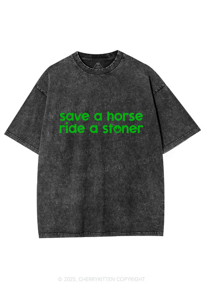 Ride A Stoner Y2K Shirts Washed Tee Cherrykitten