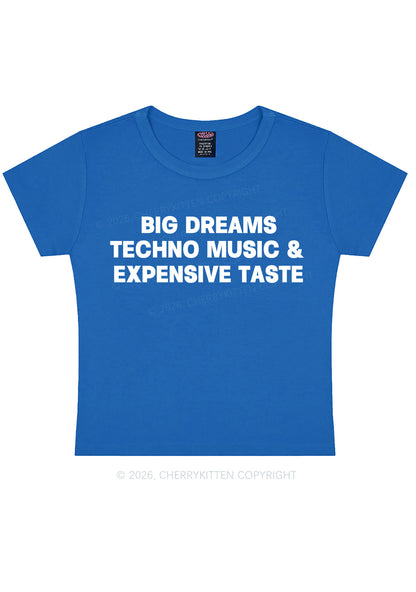 Big Dreams Techno Music Y2K Baby Tee Cherrykitten