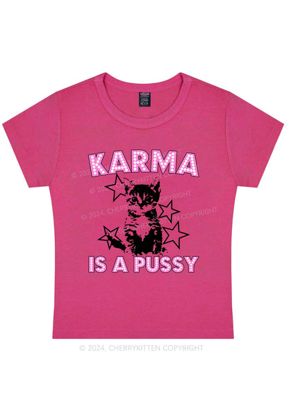 Curvy Karma Puxxy Y2K Baby Tee Cherrykitten