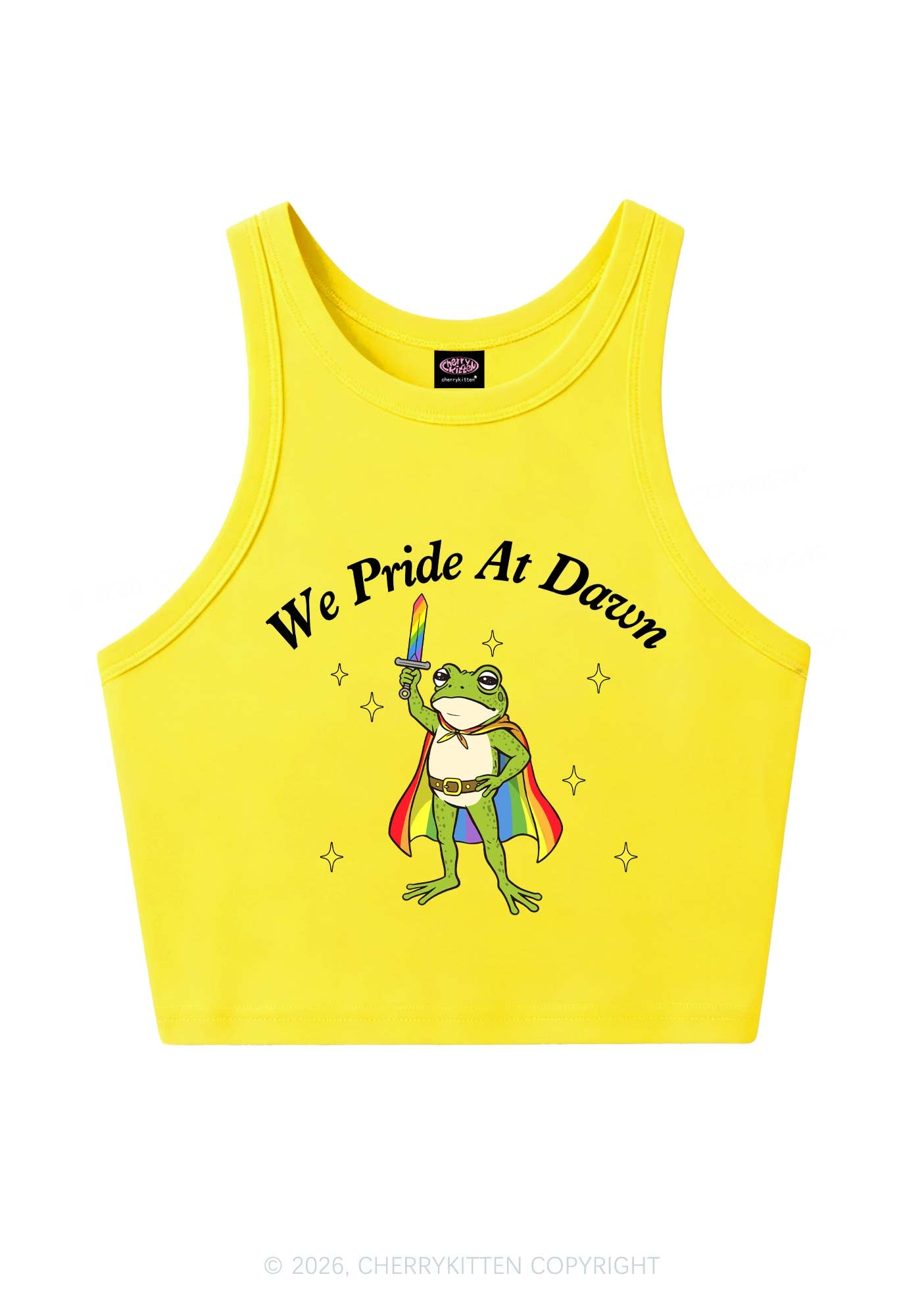 We Pride At Dawn Y2K Crop Tank Top Cherrykitten