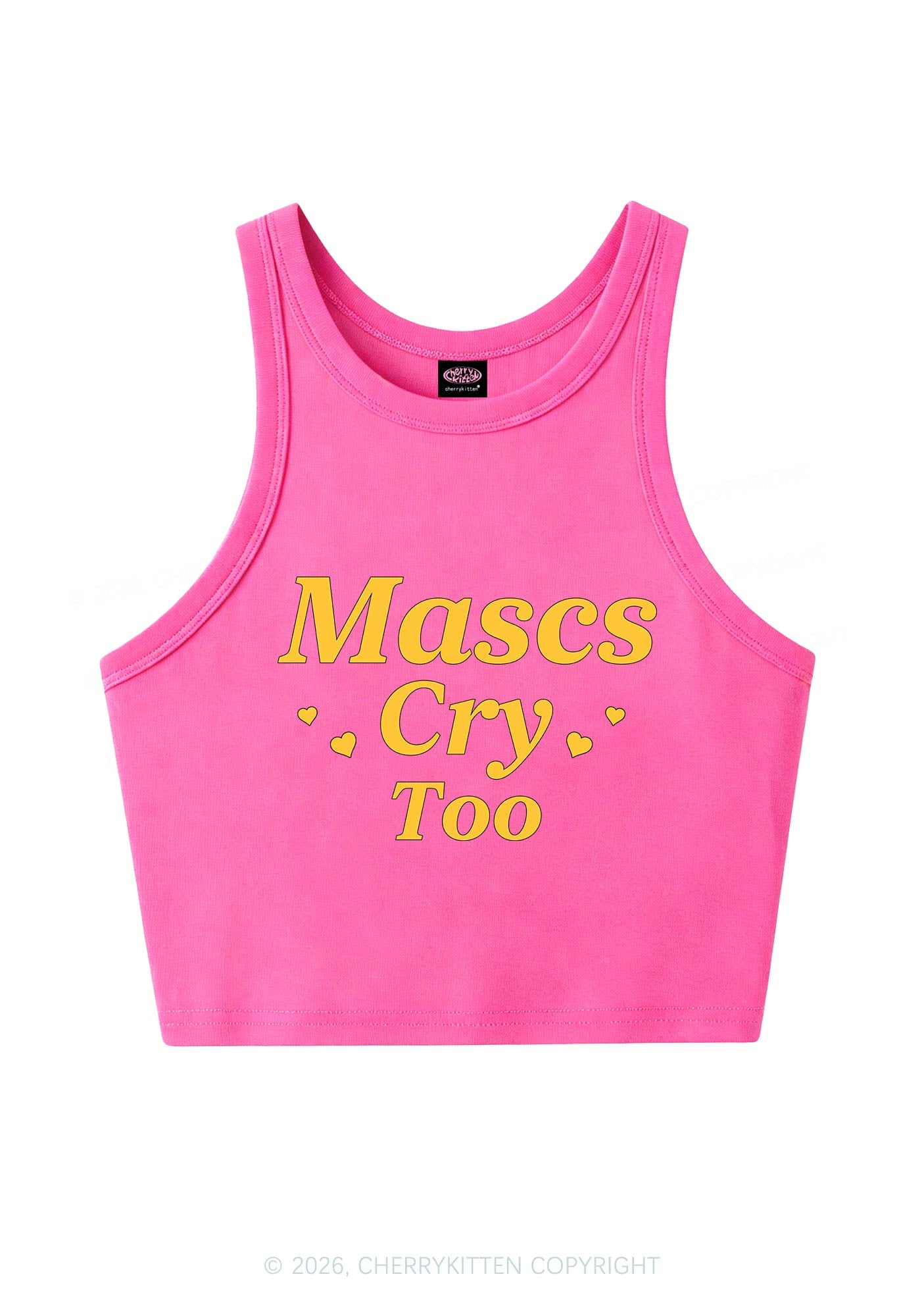Mascs Cry Too Pride Y2K Crop Tank Top Cherrykitten