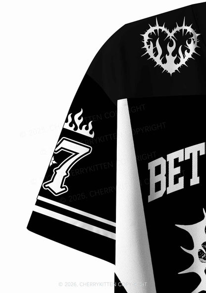 Better A Faggot Than A Fascist Pride Y2K Crop Sport Jersey Shirts Cherrykitten
