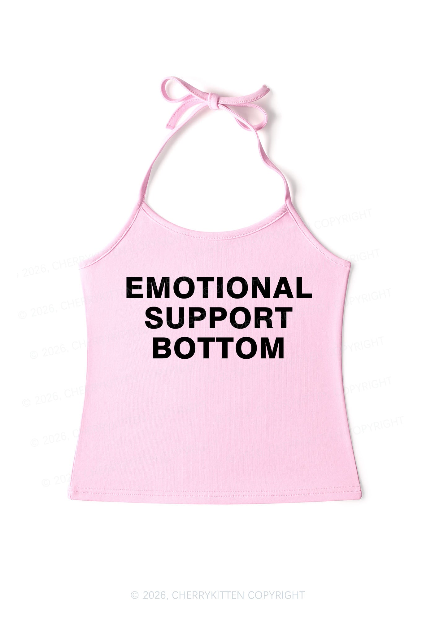 Emotional Support Bottom Pride Y2K Halter Neck Cami Cherrykitten