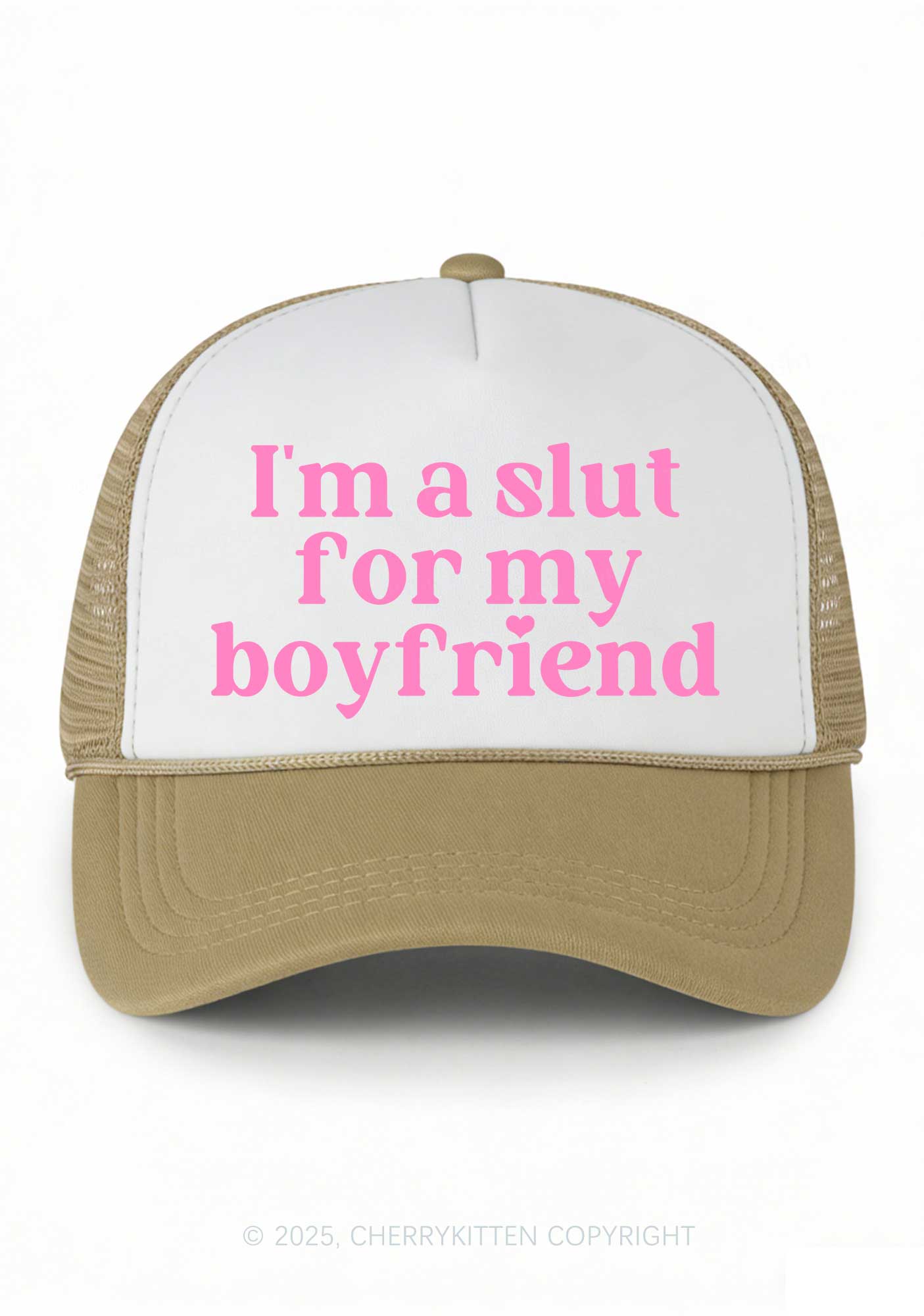 Slxt For My BF Valentine's Day Y2K Colorblock Trucker Hat Cherrykitten