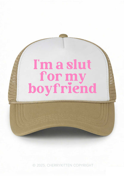 Slxt For My BF Valentine's Day Y2K Colorblock Trucker Hat Cherrykitten