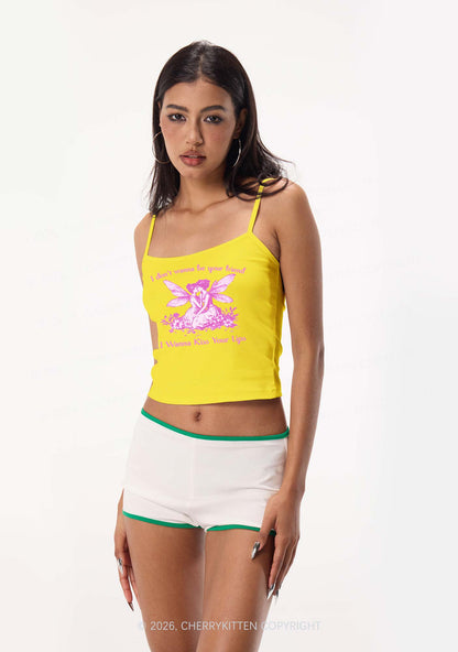 I Wanna Kiss Your Lips Pride Y2K Spaghetti Strap Cami Cherrykitten