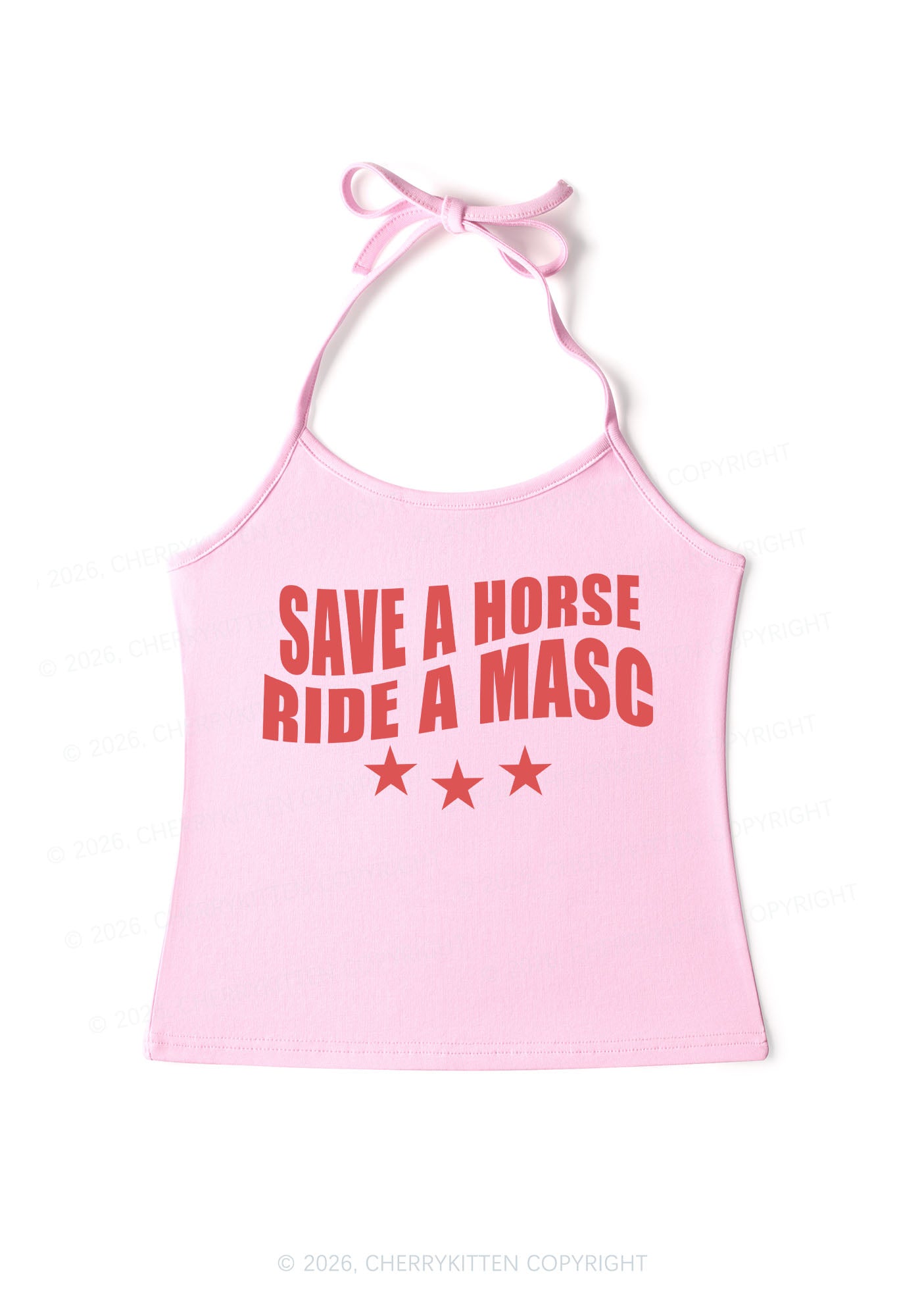 Ride A Masc Pride Y2K Halter Neck Cami Cherrykitten