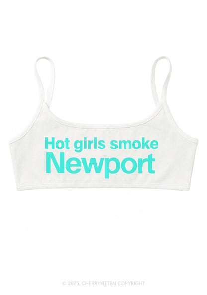 Hot Girls Smoke Y2K Super Crop Cami Cherrykitten