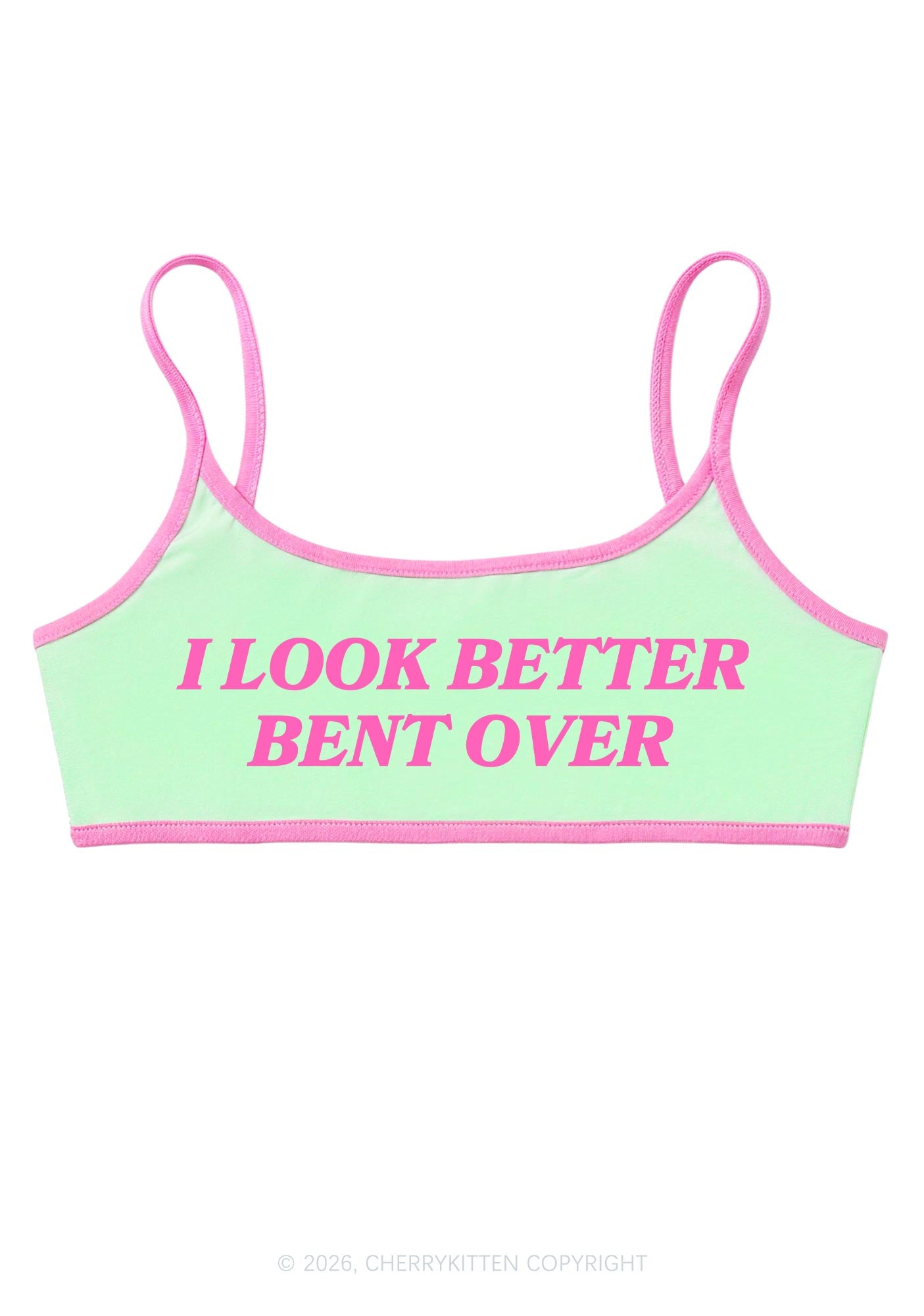 Look Better Bent Over Y2K Super Crop Cami Cherrykitten