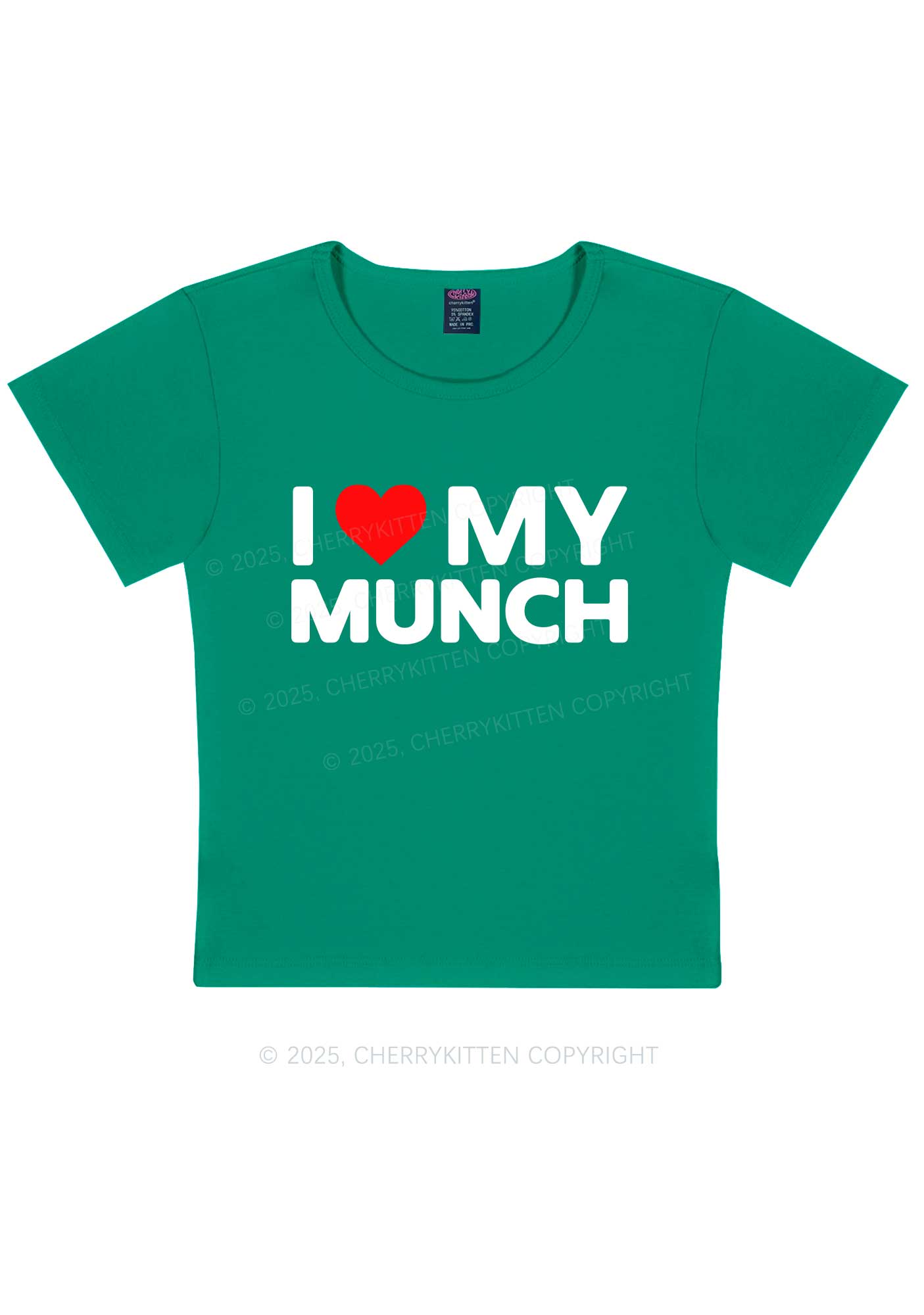 I Love My Munch Y2K Baby Tee Cherrykitten