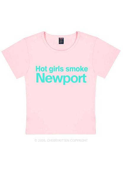 Hot Girls Smoke Y2K Baby Tee Cherrykitten