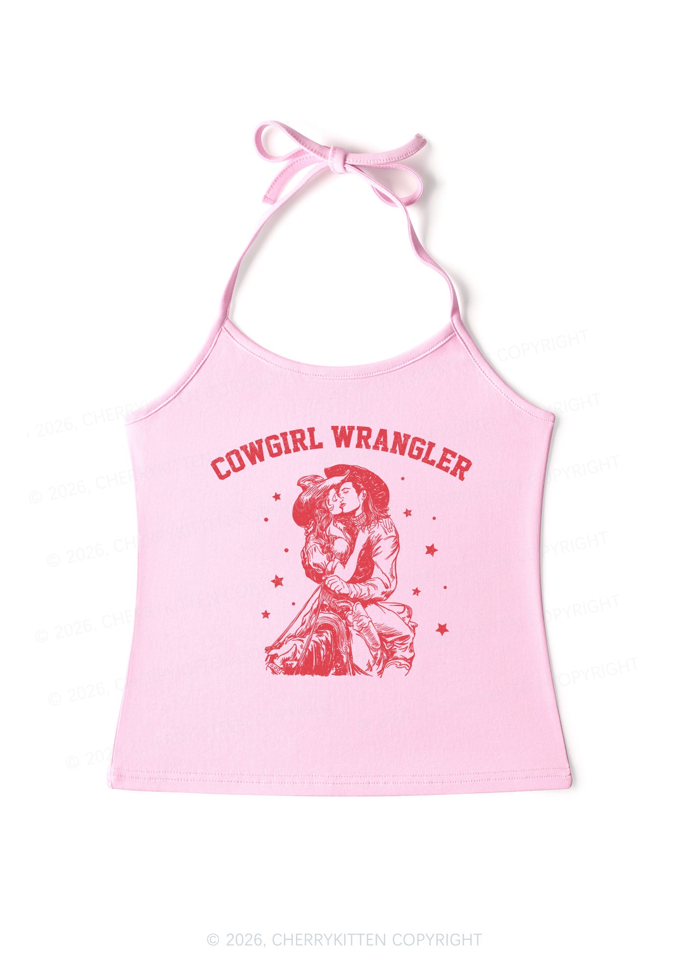 Cowgirl Wrangler Pride Y2K Halter Neck Cami Cherrykitten