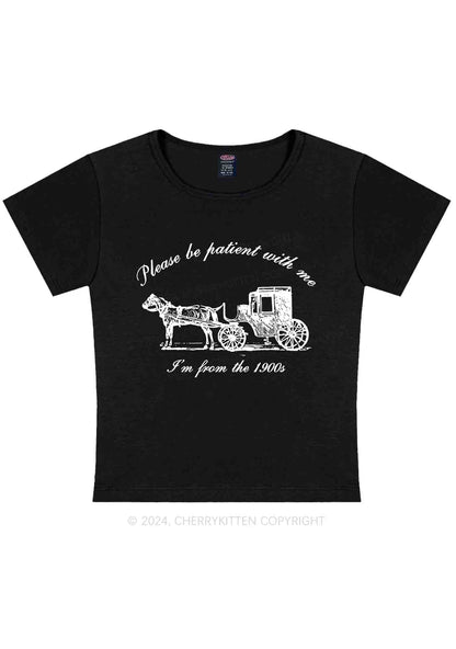 Curvy Please Be Patient With Me Y2K Baby Tee Cherrykitten