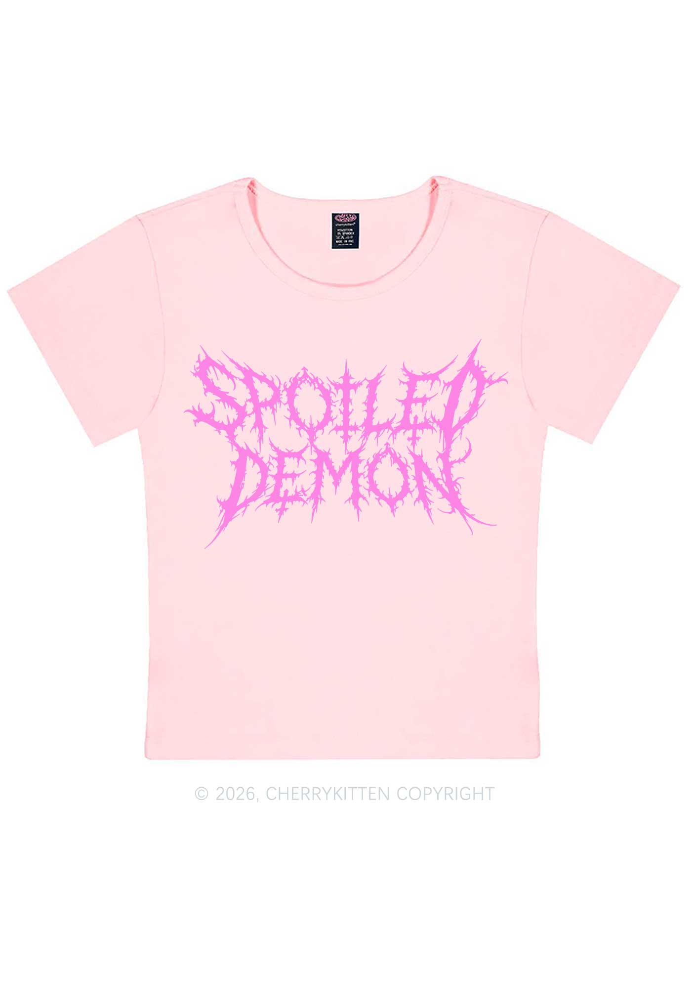 Halloween Spoiled Demon Y2K Baby Tee Cherrykitten