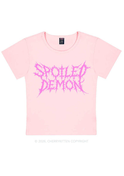 Halloween Spoiled Demon Y2K Baby Tee Cherrykitten