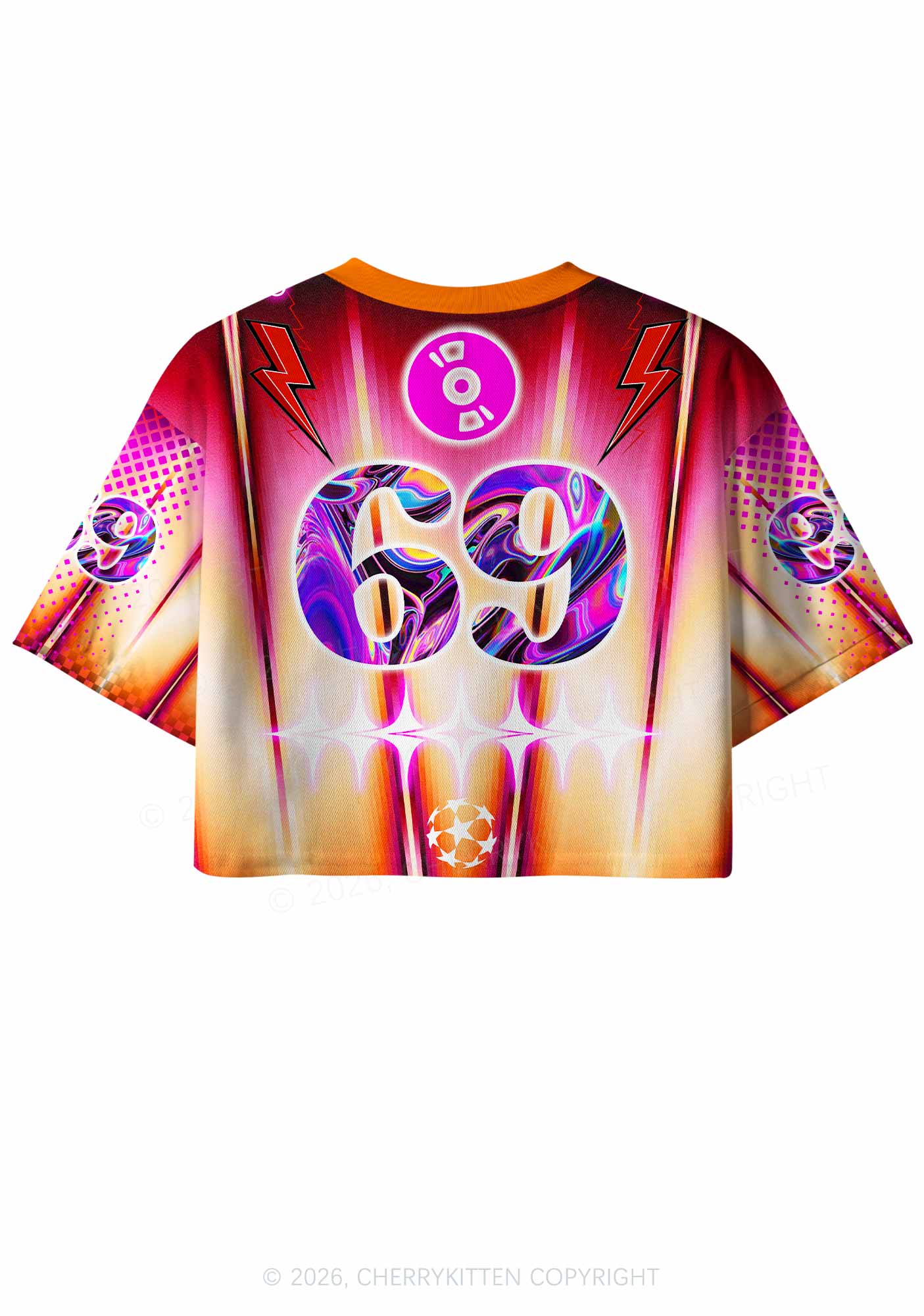 Fxxk Off Im Dancing Heartbeat Y2K Crop Sport Jersey Shirts Cherrykitten