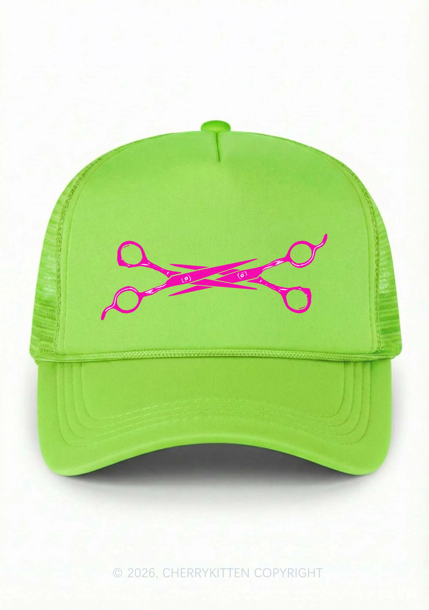 Pink Scissors Pride Y2K Trucker Hat Cherrykitten