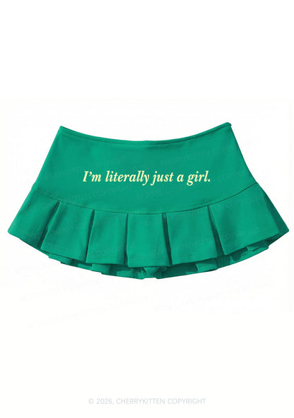 Literally Just A Girl Y2K Mini Pleated Skirts Cherrykitten
