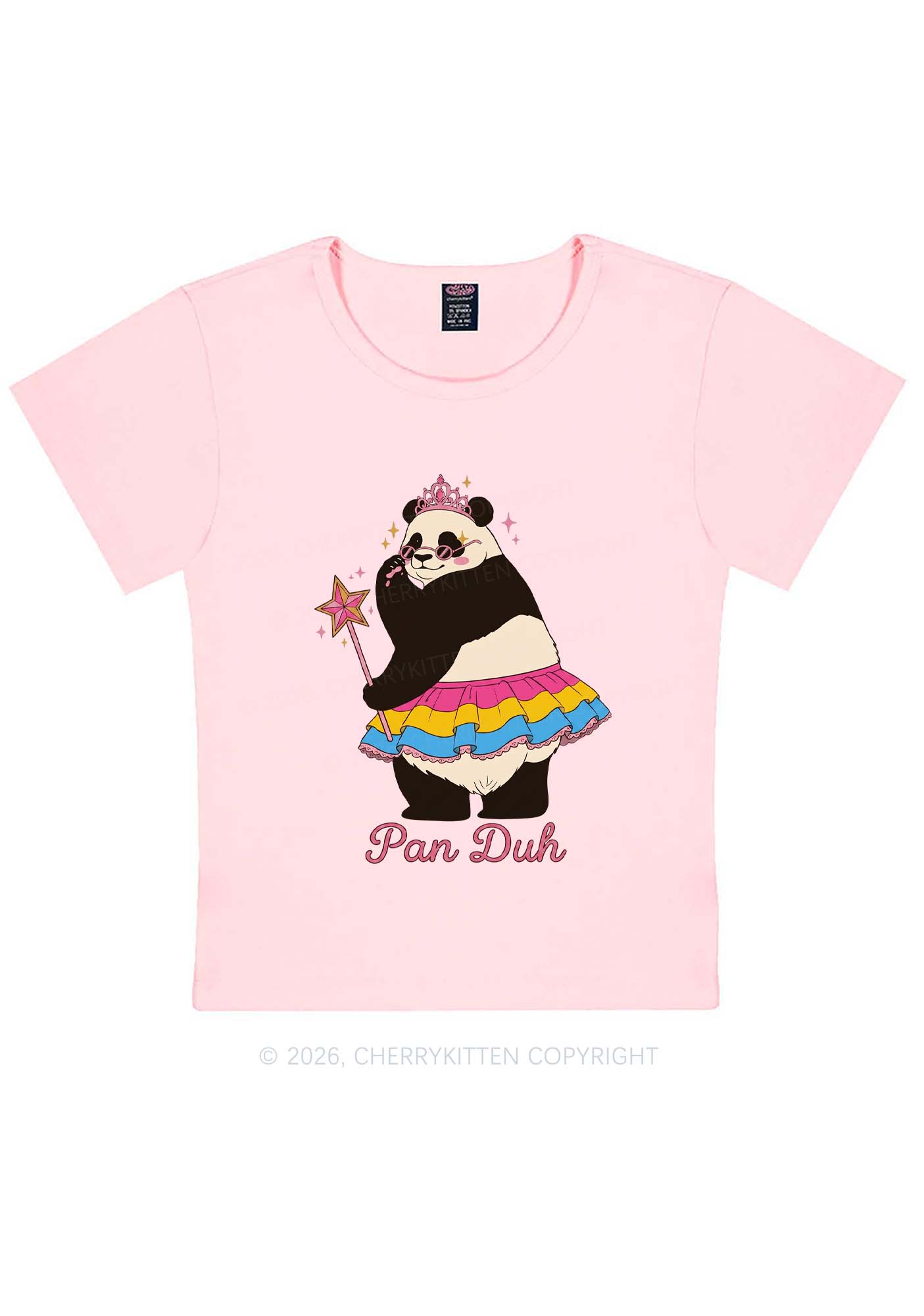 Pan Duh Pride Y2K Baby Tee Cherrykitten