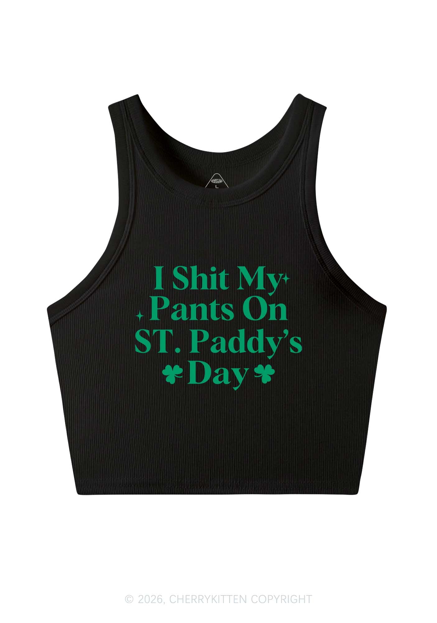 I Shxt My Pants St Patricks Y2K Crop Tank Top Cherrykitten