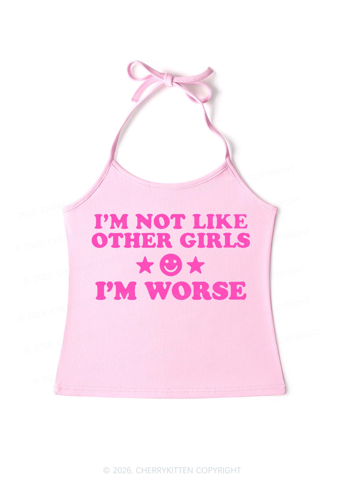 Im Worse Y2K Halter Neck Cami Cherrykitten