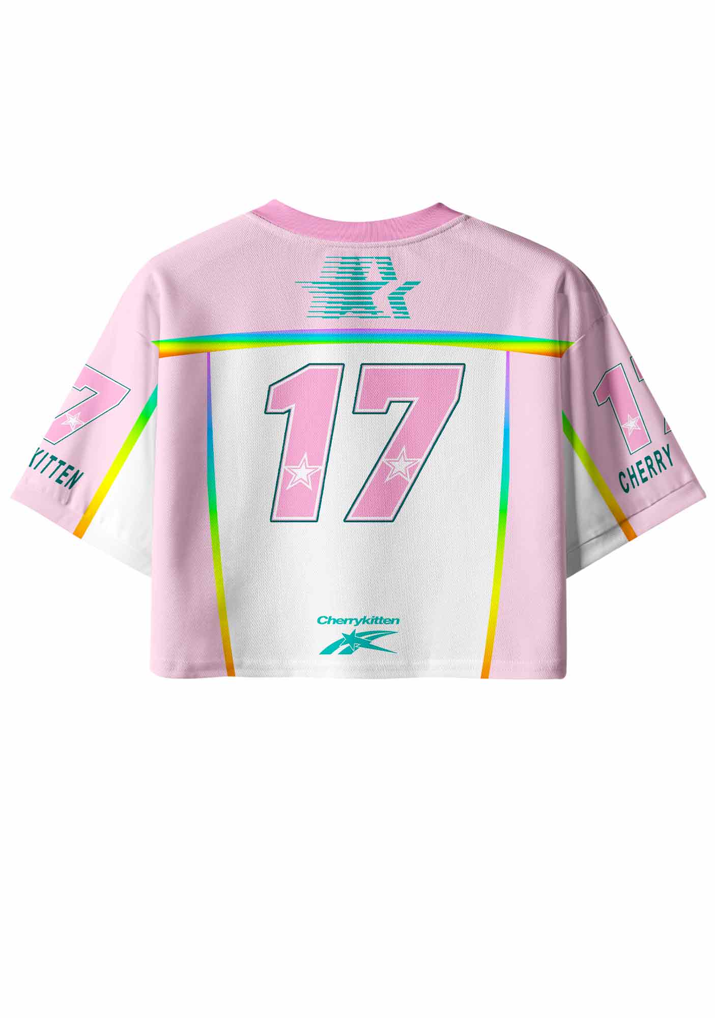 Rainbow Stripe Gods Favorite Fag Pride Y2K Crop Sport Jersey Shirts Cherrykitten