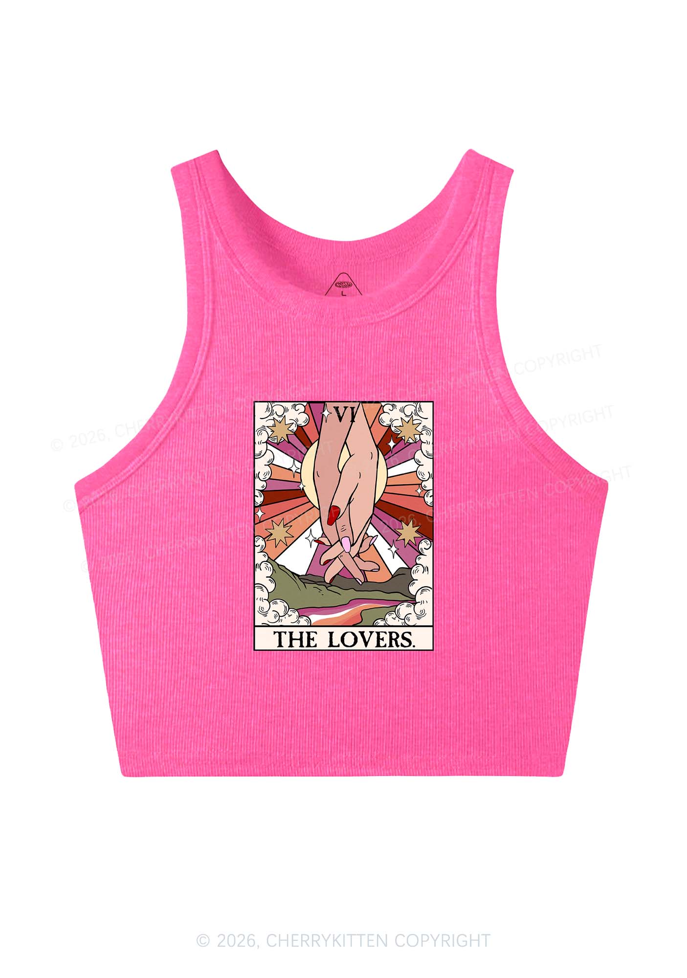 The Lesbian Lovers Y2K Crop Tank Top Cherrykitten