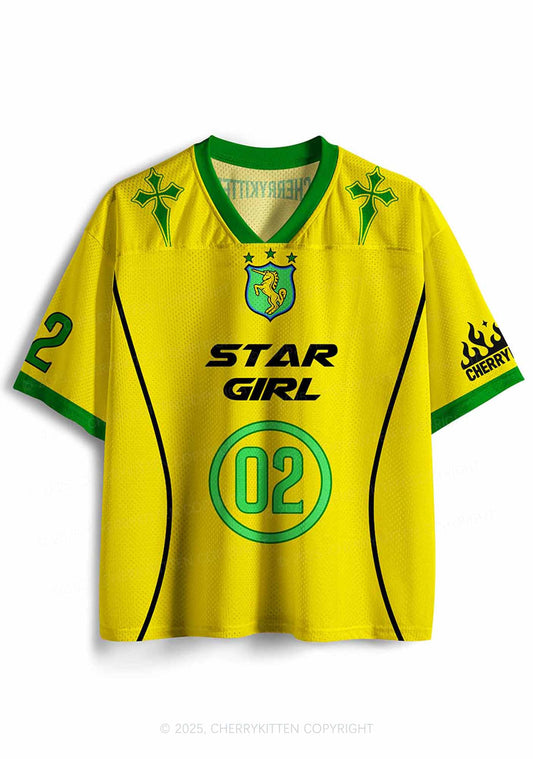 Custom Yellow Stargirl Y2K Sport Jersey Shirts Cherrykitten