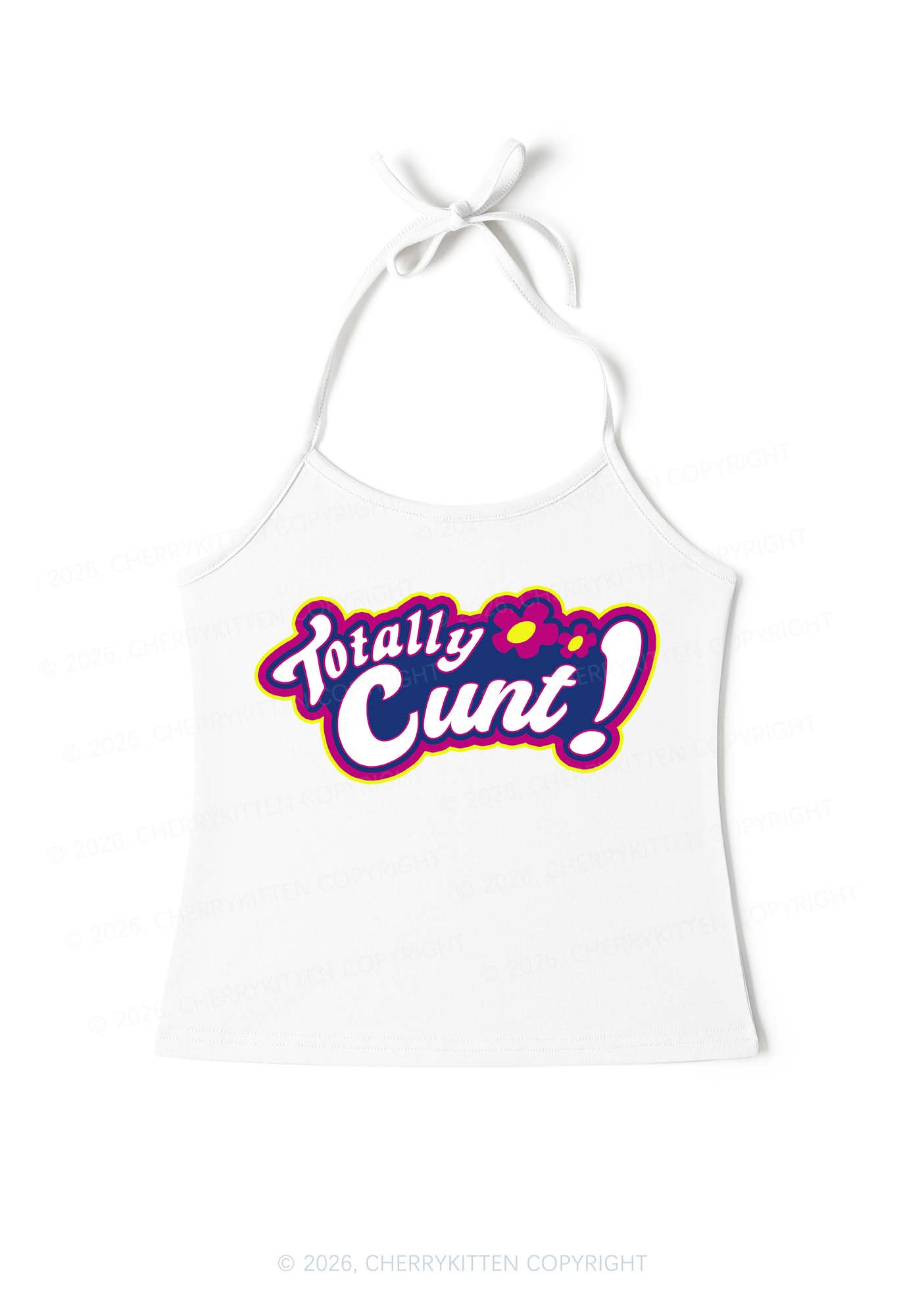 Totally Cxxt Y2K Halter Neck Cami Cherrykitten