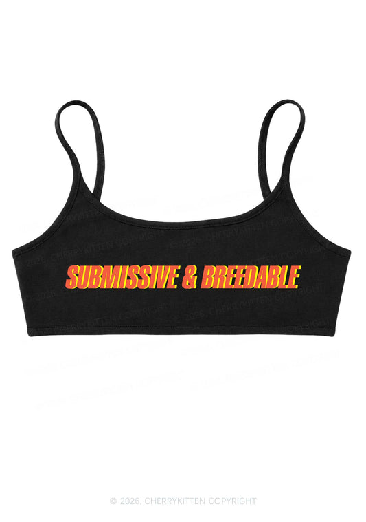 Submissive And Breedable Y2K Super Crop Cami Cherrykitten