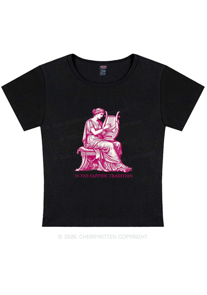 In The Sapphic Tradition Pride Y2K Baby Tee Cherrykitten