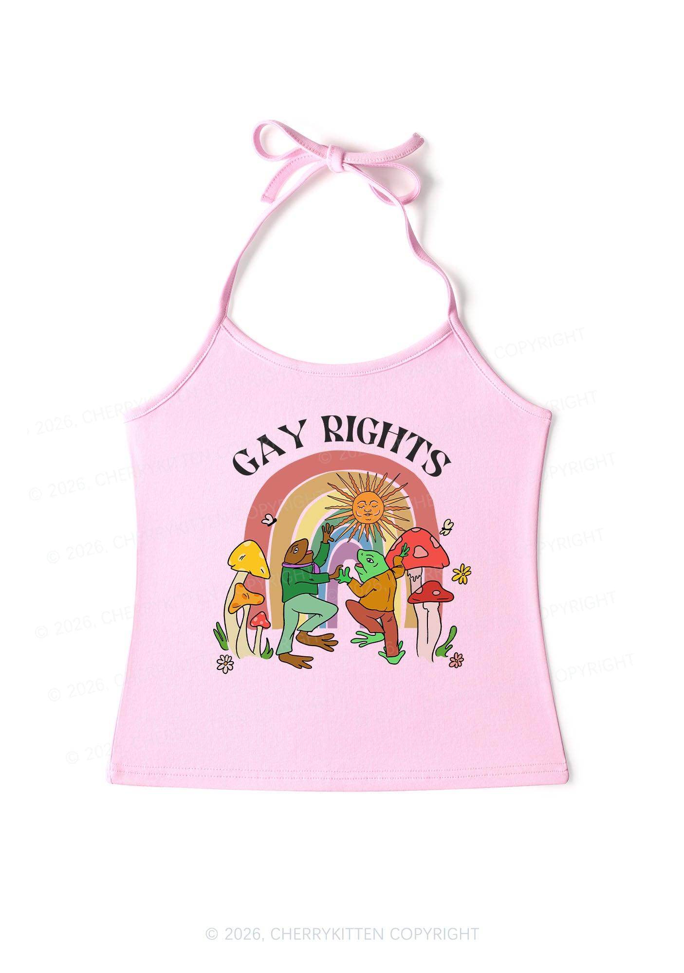 Gay Rights Pride Y2K Halter Neck Cami Cherrykitten