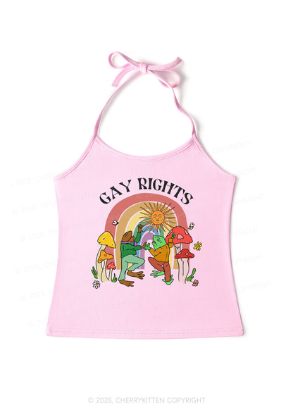 Gay Rights Pride Y2K Halter Neck Cami Cherrykitten