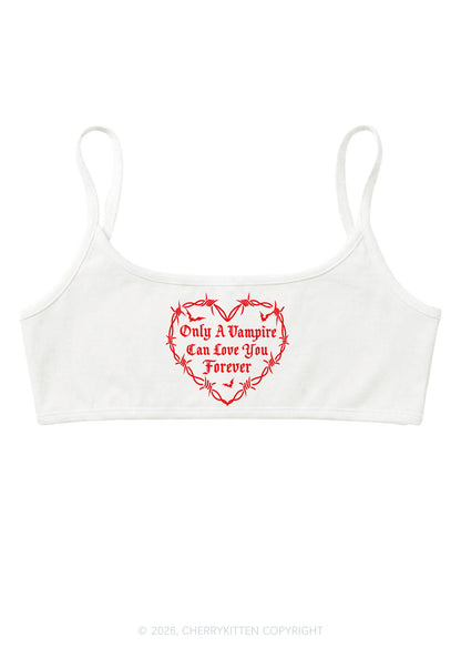 Halloween Vampire Love You Forever Y2K Super Crop Cami Cherrykitten