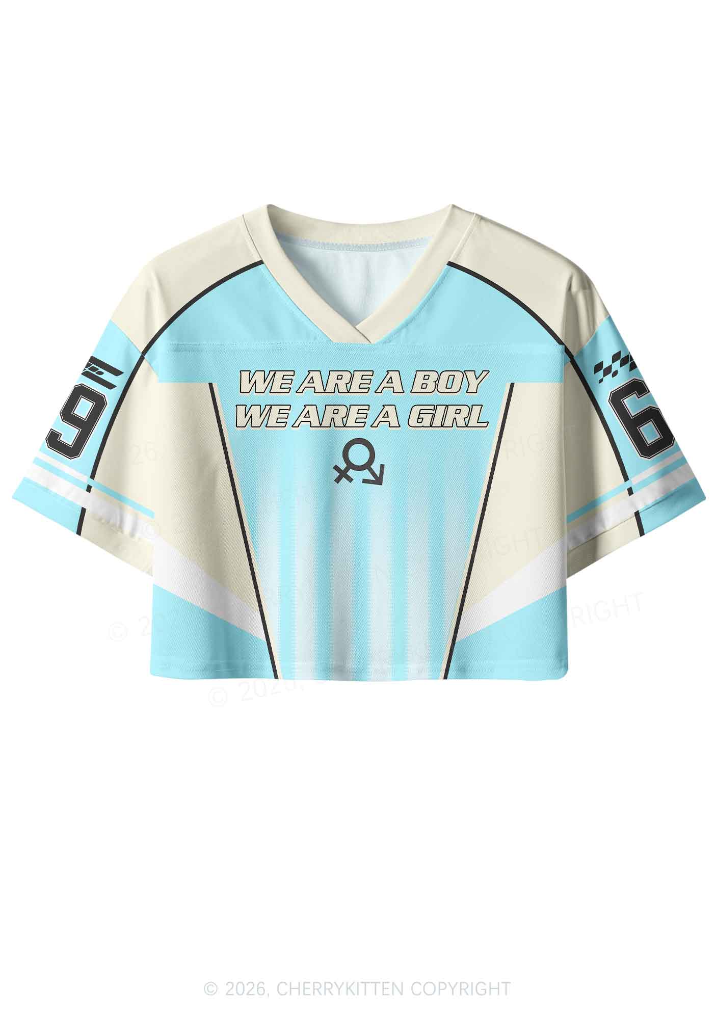 We Are A Boy Pride Y2K Crop Sport Jersey Shirts Cherrykitten