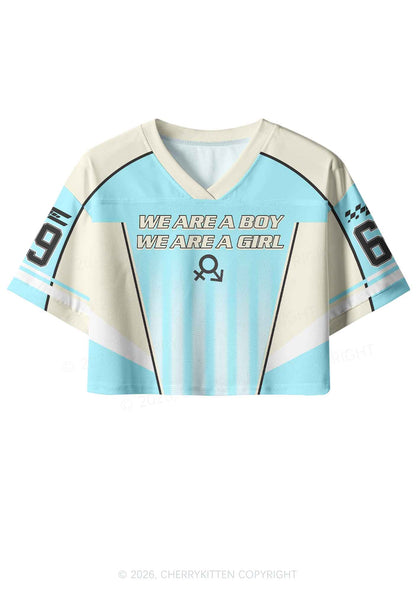 We Are A Boy Pride Y2K Crop Sport Jersey Shirts Cherrykitten