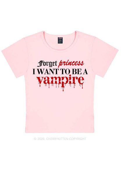Halloween Want To Be Vampire Y2K Baby Tee Cherrykitten