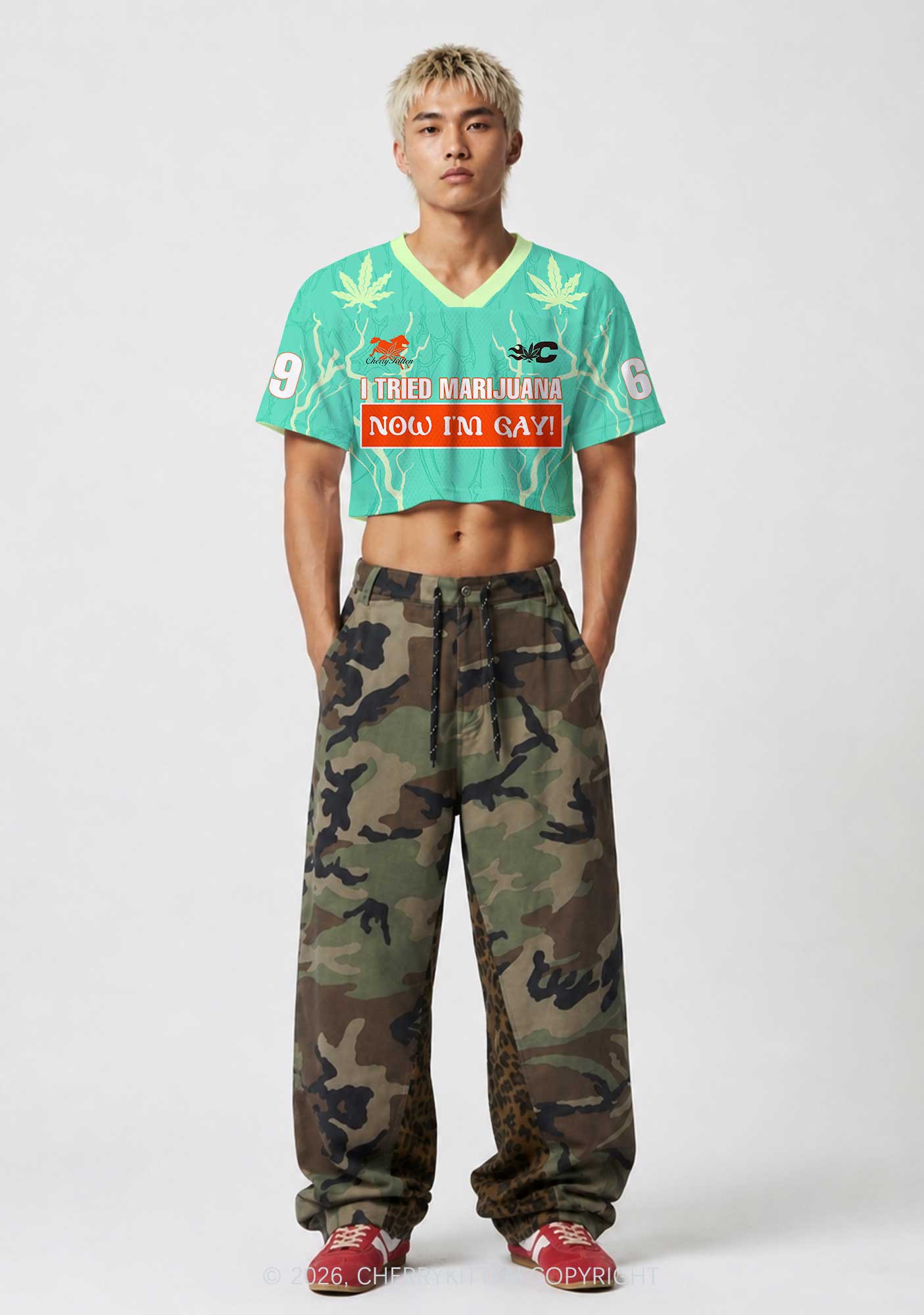 Now Im Gay Pride Y2K Crop Sport Jersey Shirts Cherrykitten