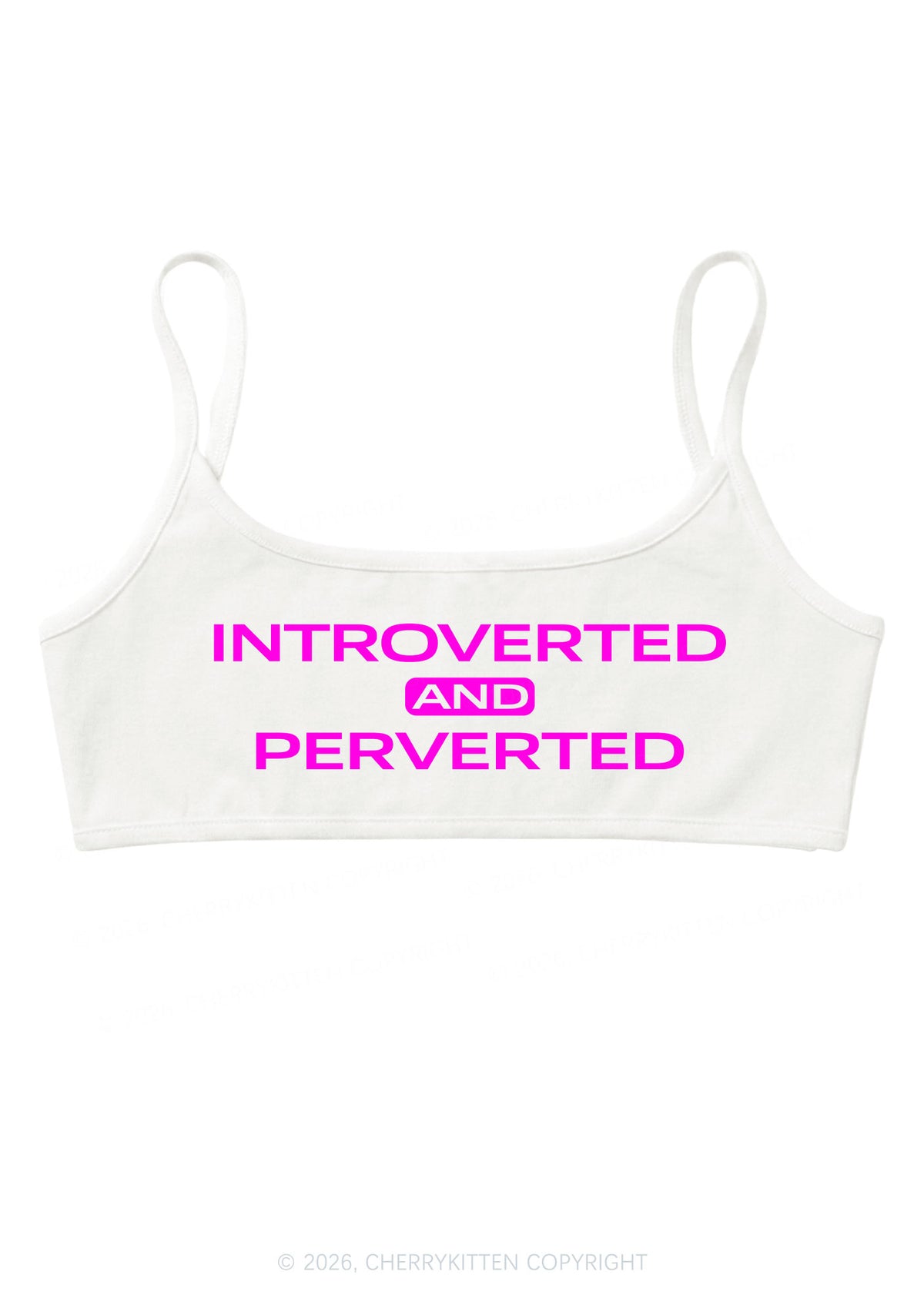 Introverted And Perverted Y2K Super Crop Cami Cherrykitten