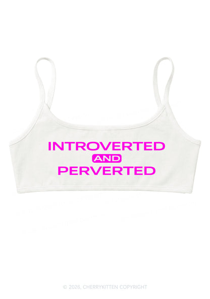 Introverted And Perverted Y2K Super Crop Cami Cherrykitten