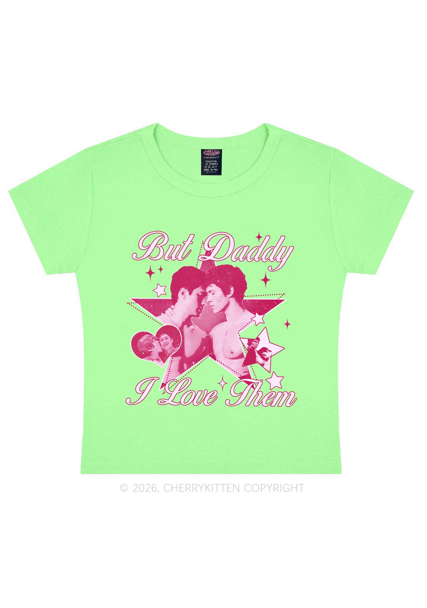 But Daddy I Love Them Star HR Y2K Baby Tee Cherrykitten