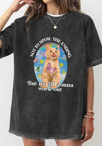 It's Gonna Work Out Y2K Washed Tee Cherrykitten