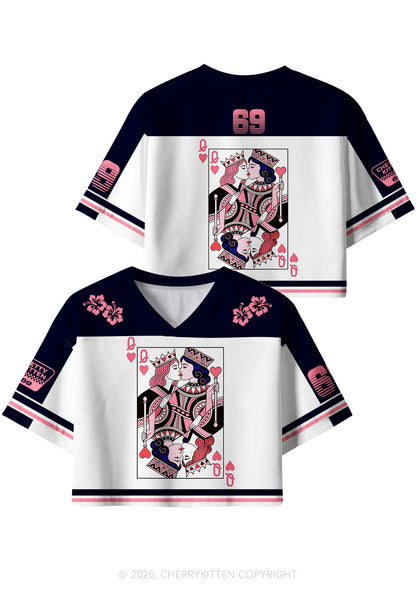 Queens Kissing Pride Y2K Crop Sport Jersey Shirts Cherrykitten