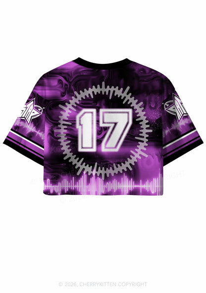 Me Or Techno Y2K Crop Sport Jersey Shirts Cherrykitten