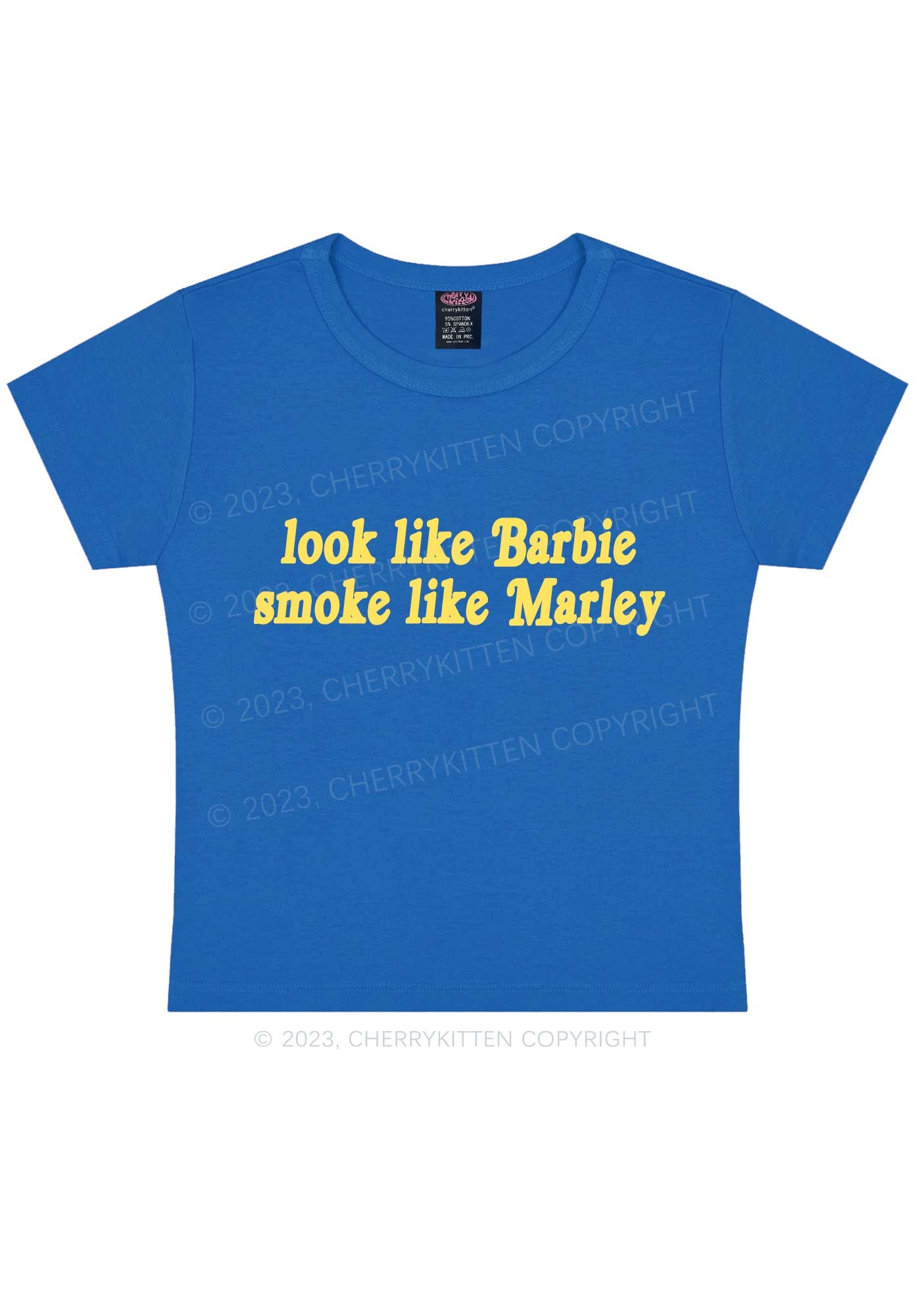 Smoke Like Marley Y2K Baby Tee Cherrykitten