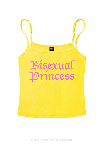 Bisexual Princess Pride Y2K Spaghetti Strap Cami Cherrykitten