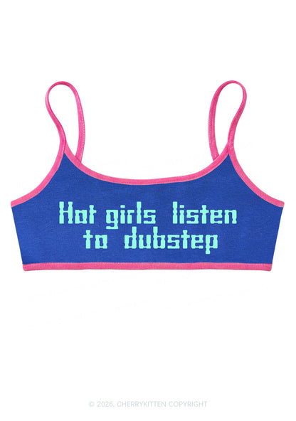 Hot Girls Listen Dubstep Y2K Super Crop Cami Cherrykitten
