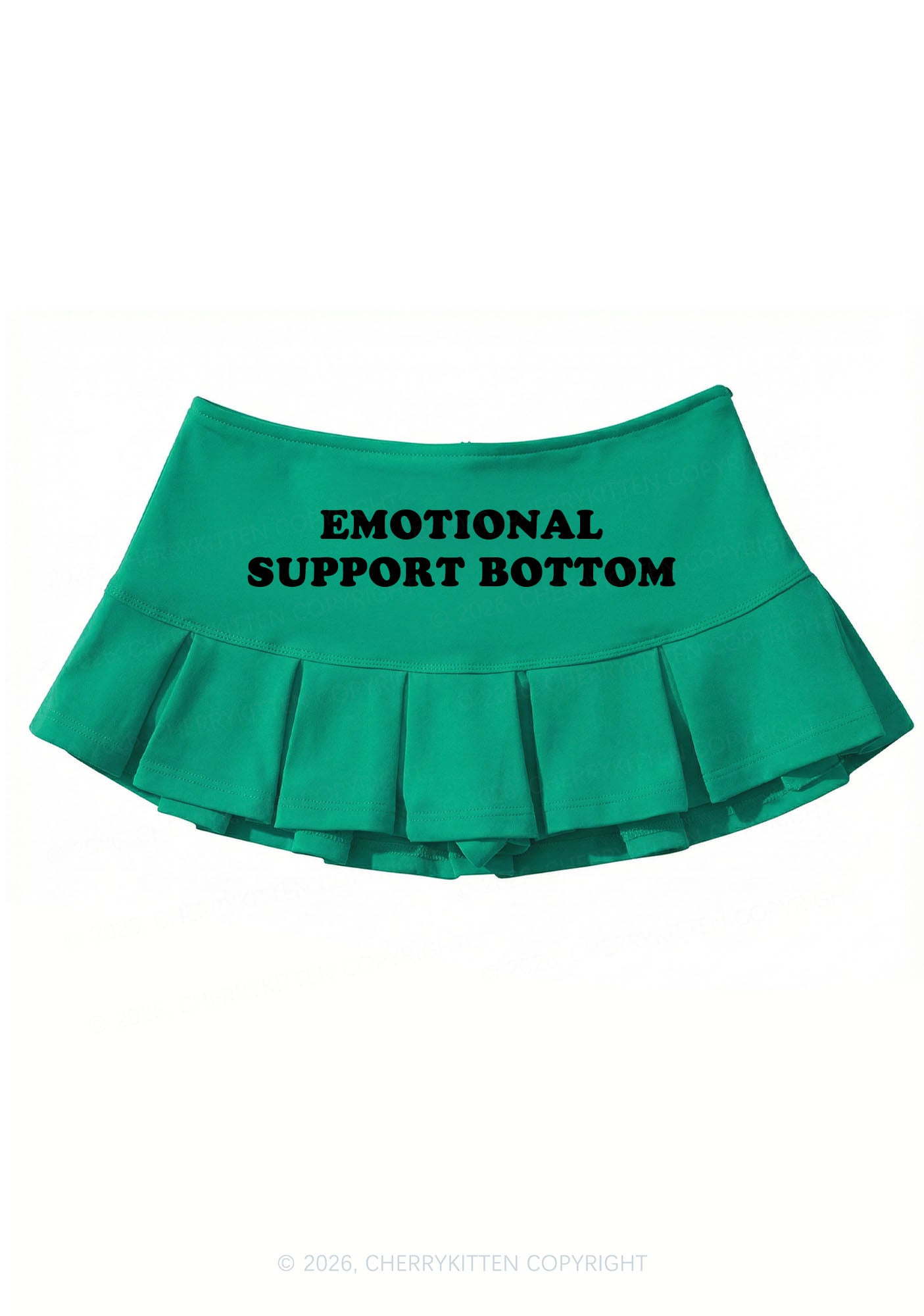 Emotional Support Bottom Pride Y2K Mini Pleated Skirts Cherrykitten