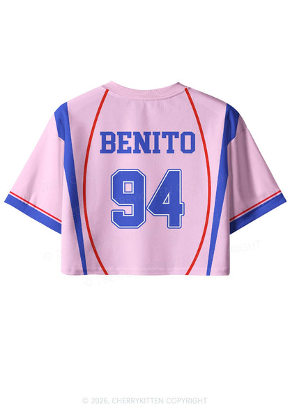 Pink Football Bunny Y2K Crop Sport Jersey Shirts Cherrykitten