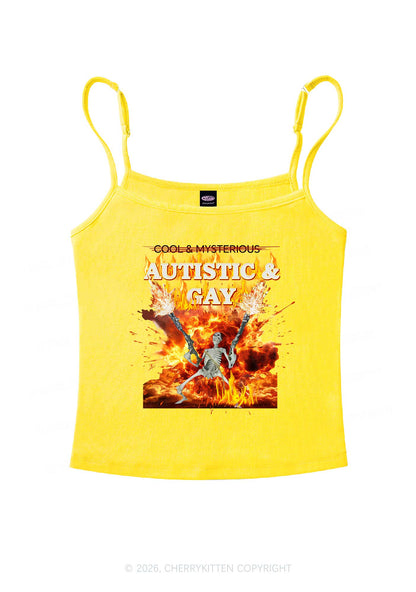 Autistic Gay Skeleton Pride Y2K Spaghetti Strap Cami Cherrykitten